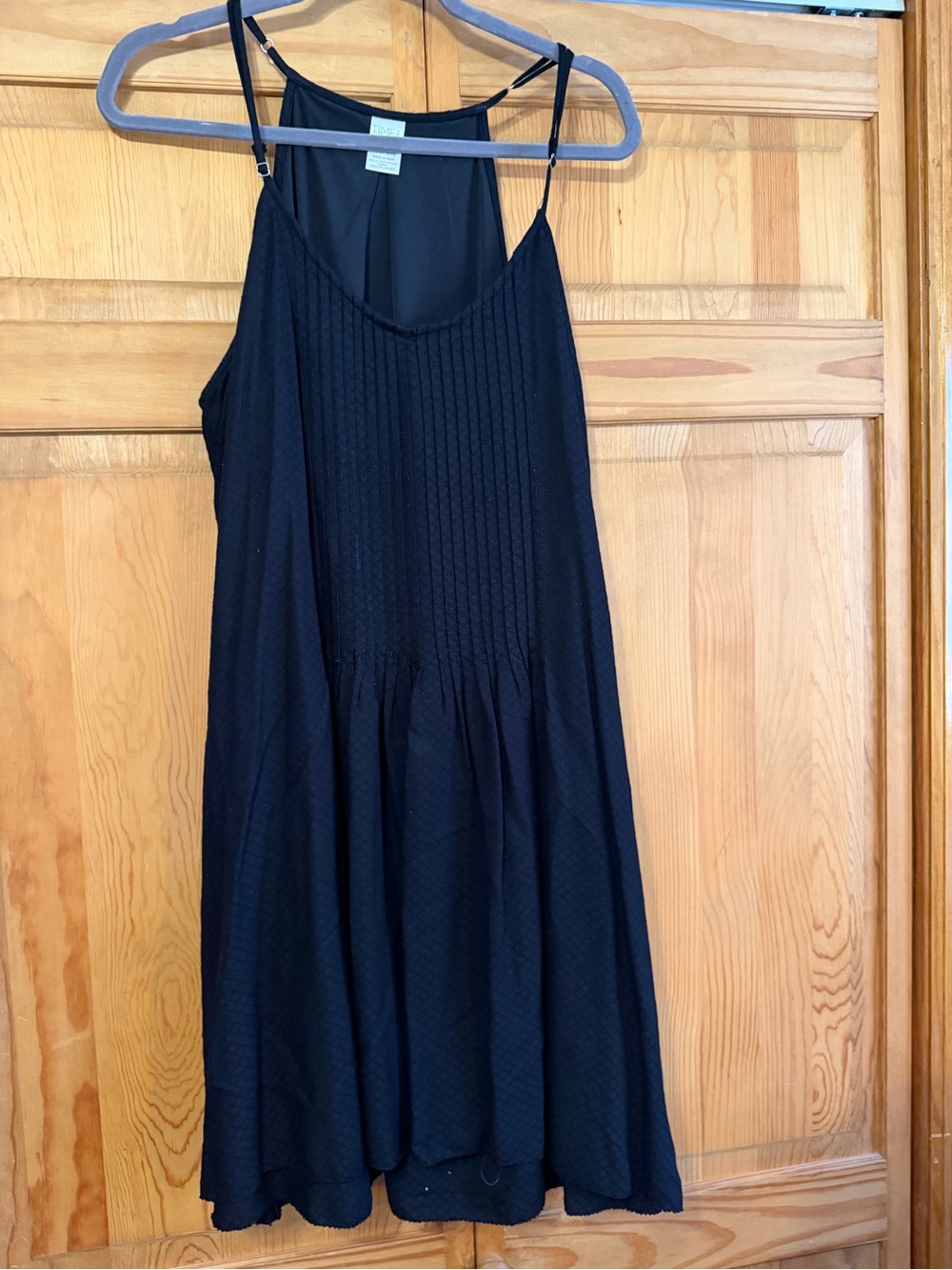 Time and Tru Black Spaghetti-Strap Mini Dress